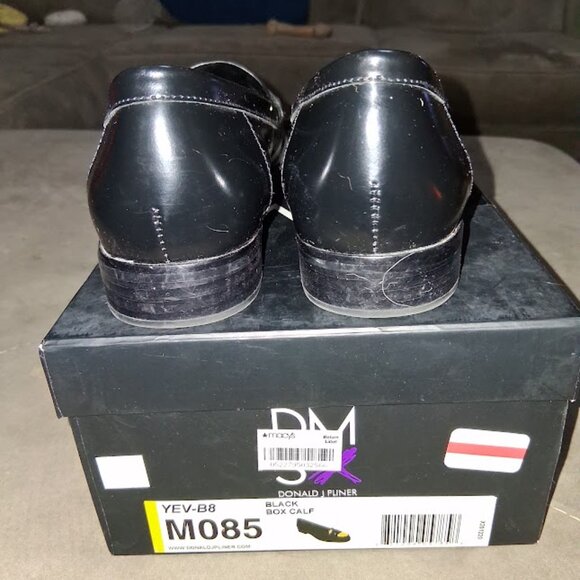 Donald J Pliner DMSX Yev Penny Loafer Black & Gold Women's 8.5M - Picture 6 of 7